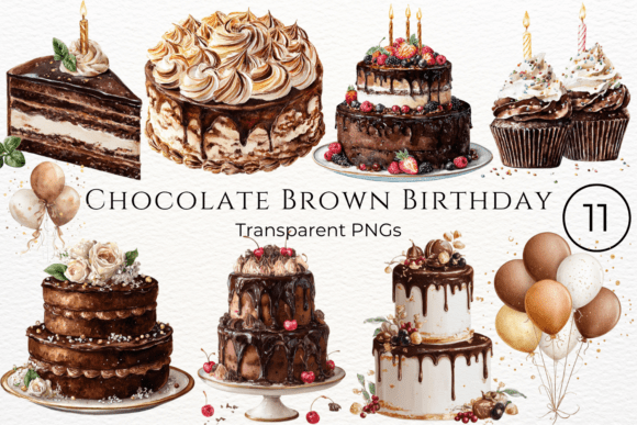Download Chocolate Brown Birthday Clipart - Chocolate Collection