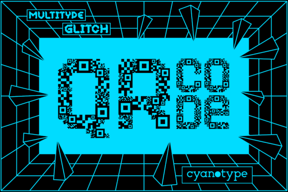 Download MultiType Glitch QR Code - Premium Resources