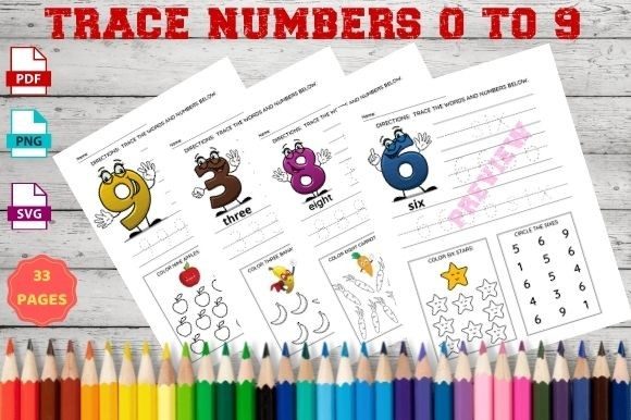 Download Trace Numbers 0 to 9 - Trace numbers Collection
